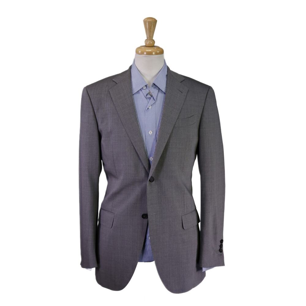 Knot Standard Custom Made Gray 2-Btn Super 130's Wool Blazer Jacket 38R